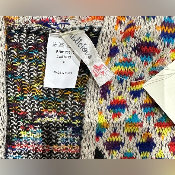 PINKLICIOUS LONG BOHO CARDIGAN SWEATER NWT - Picture 6 of 6